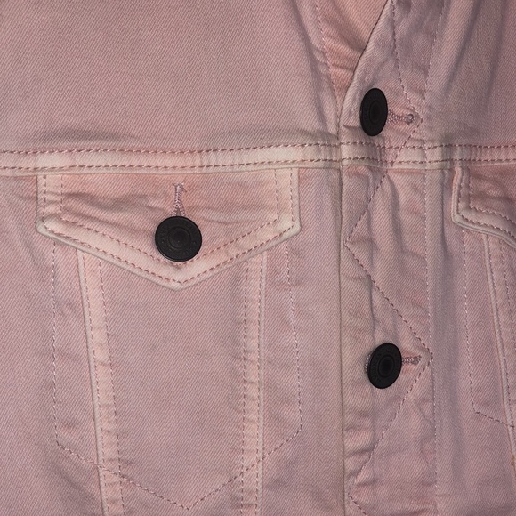 AE Vintage Washed Pink Flex-Denim Jacket - Picture 3 of 9